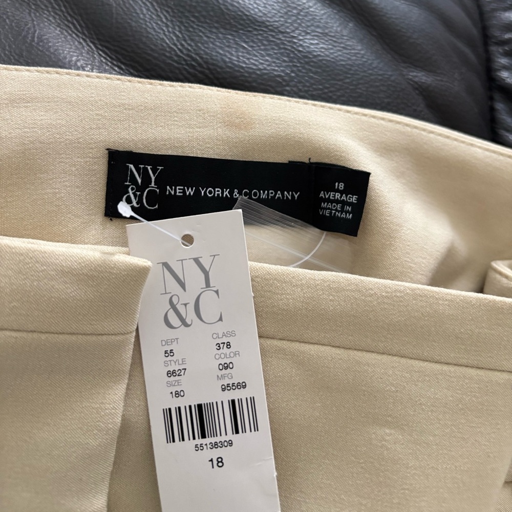 New York & Company Cream Trousers